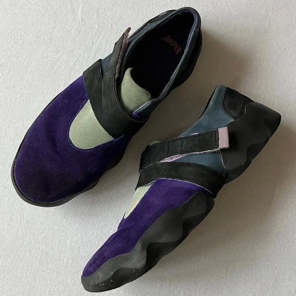 Camper Dub Purple suede Sneakers with Black Trim - Picture 2 of 14